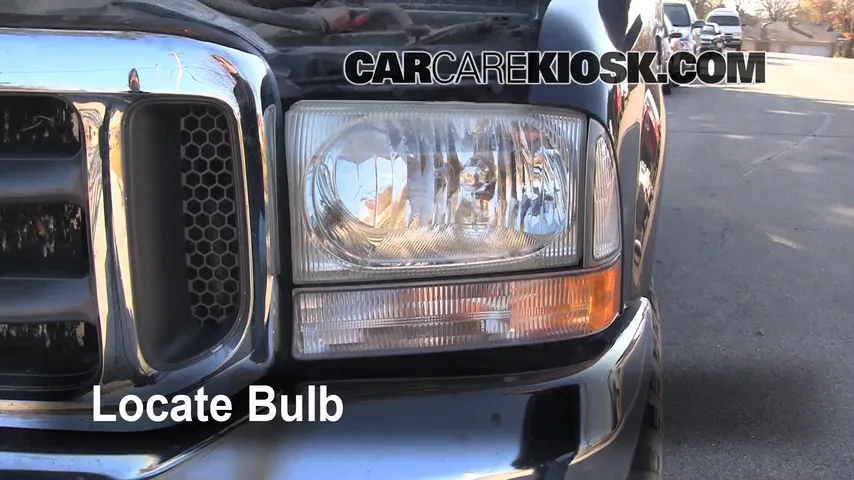 2002 Ford F-250 Super Duty Lariat 7.3L V8 Turbo Diesel Extended Cab Pickup (4 Door) Lights Highbeam (replace bulb)